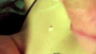 Amateur Homemade Blowjob Leads to Cumshot on Tits