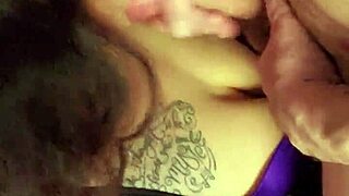 Amateur Homemade Blowjob Leads to Cumshot on Tits