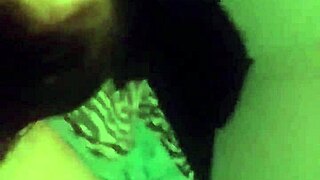 Intimate eye contact during a special moment with blowjob focus