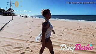 I went to the beach with my african friend and things got wild with doggystyle and blowjob 😏🌊