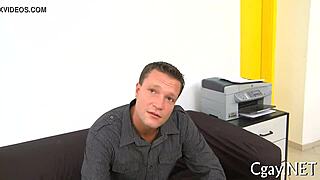 big tit girl in glasses undresses, bends over, and sucks dick