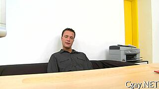 big tit girl in glasses undresses, bends over, and sucks dick