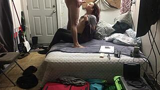 I met this hairless beauty on the road and she invited me over to lick her pussy and bend her over.