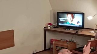 bisek masturbates his gay cock wildly!