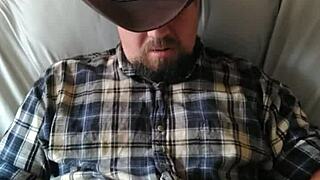 Gay Cowboy Masturbating to Orgasm