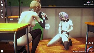 camera girl masturbates in hentai anime style with explicit sex scenes