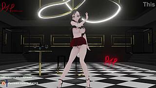 Watch Rachel dance nude in that sexy dress!