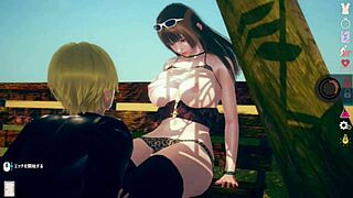 Lazy Character Ai Girl Play Video Hime Cut Huge Breasts Himiko Edition Desert Island Life Real 3dcg Eroge Mu Hentai Game