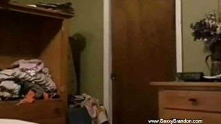 Girlfriend fingering her pussy with horny enjoyment and natural tits