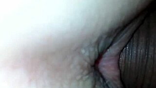 Amateur couple engages in intense bent over doggystyle creampie action