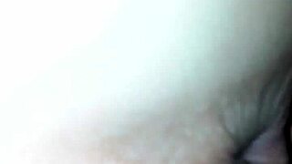 Amateur couple engages in intense bent over doggystyle creampie action