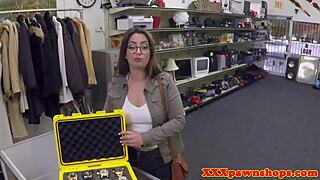 pawning amateur babe sucking dick in the store. she gets wild behind the counter.