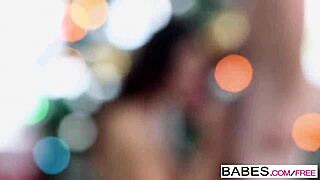 Skinny nerd gets pierced and fucked by busty babe