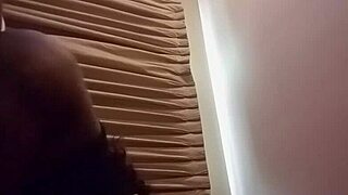 Black woman with bubble butt rides cock in detailed bedroom scene