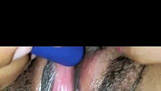 Midnight session with vibrator brings intense orgasm