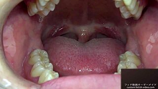 Teeth Fetish Focus with Saliva and Tongue Play