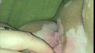 teasing my pussy with fingers while cumming hard on cock 😈