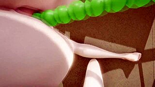 Redheaded lesbian masturbates with vibrator