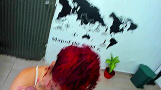 She sucks cock and compares it to a saliva dildo