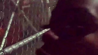 College student gets her hands and mouth on black dick outdoors