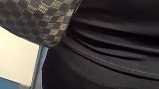 Check out this blonde MILF with green eyes and a hot ass! 😍