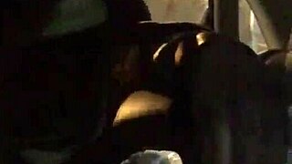 Busty ebony sucking big black cock