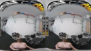 Big black cock and busty babe in virtual reality