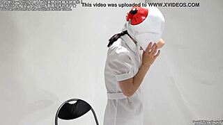 An old man explores his mask fetish in a detailed ritual.