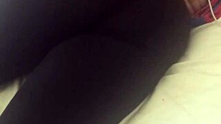 Bubble butt babe shows off her big ass in leggings