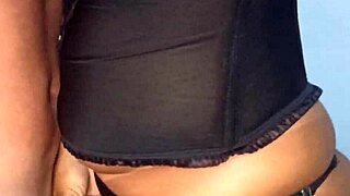 the masked wife is giving it to her husband's best friend in a hot encounter.