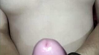 amateur handjob with egg toy on dick