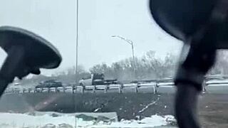 Yuki Teases Her Wet Ebony Pussy with Fingers on Roadside