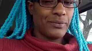 Yuki Teases Her Wet Ebony Pussy with Fingers on Roadside