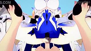 bianka ataegina rides durandal in honkai impact hentai pov.