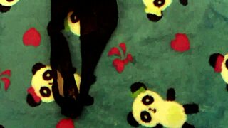 Checking my neighbor's dirty laundry for solo masturbation fun