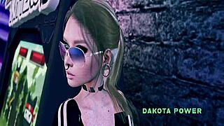 petite gamer girl grant dynamo rides dakota power's huge cock