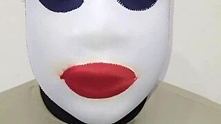 this zentai porn uses blackout contact lenses for blind fun