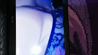 Milf's wet pussy gets hard tribute with cum