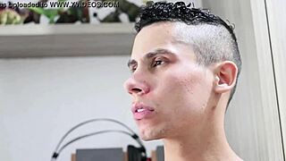 Igor e J, the young Brazilian gay guys, are having an intimate moment