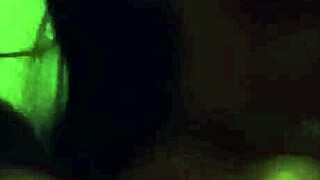 Hey, in the dark, she sucks my dick secretly while hiding from her husband.