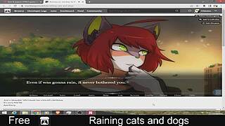 Furry fun with cats and dogs in erotic visual novel