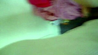 In the bedroom, she bends over, her fat ass ready for doggy style pounding.