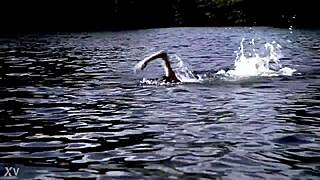 Supernatural sexy bikini girl swimming, damn she’s hot in that outfit! 🔥