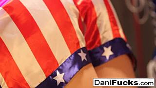 Dani masturbates her tight wet pussy with big tits and ass