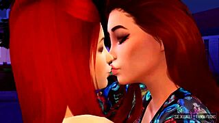 Painter Seduces Muse for Intense Lesbian Sex Animation