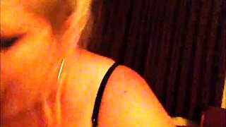 jenna jaymes, that blonde milf, really deepthroats and gags on a huge monster cock