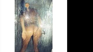 When I shower, I get horny and masturbate with a dildo.