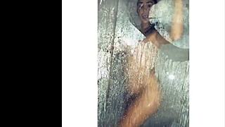 When I shower, I get horny and masturbate with a dildo.