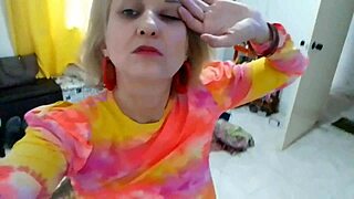 Blonde Milf Stella Still Performs Sensual Striptease with Clothes Ripped