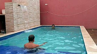 Big tits and a big cock in a public blowjob